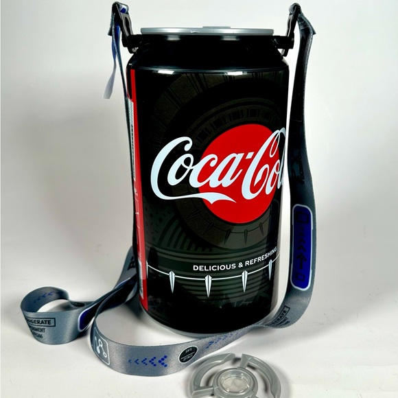 Coca Cola Disney Park Giant Black Wakanda Forever Coke Sipper Plastic Cup - Picture 5 of 12